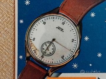 VECCHIA PUBBLICITÀ OROLOGIO CARTOLINA VINTAGE