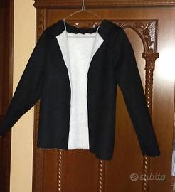 Giacca donna effetto velluto nero, interno effetto
