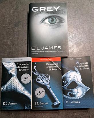 Libri CINQUANTA SFUMATURE DI GRIGIO+ROSSO+NERO