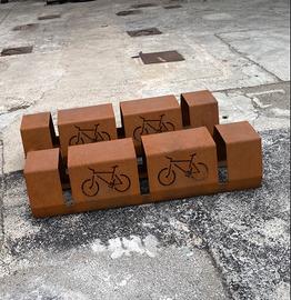 Porta bici in Acciaio Corten Industrial