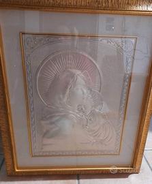 Madonna con bambino in vero argento certificato