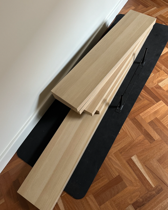 Lotto 5 Mensole LACK IKEA effetto rovere