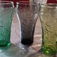 coca cola bicchieri in vetro vintage 