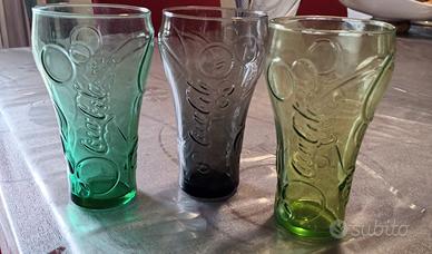coca cola bicchieri in vetro vintage 