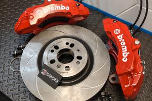 kit freni maggiorati a 6 pistoni, pinze porsche 