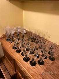 Set bicchieri vari in cristallo anni 80