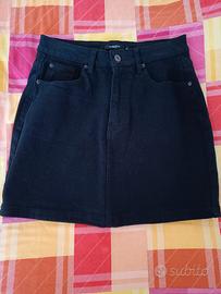 Gonna jeans nera tg M