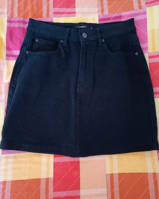 Gonna jeans nera tg M