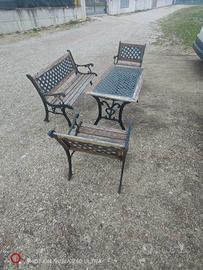 set da giardino in ghisa 