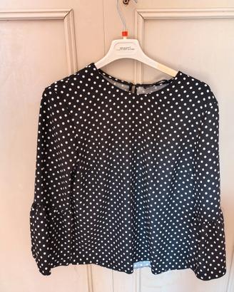 Blusa a pois taglia M