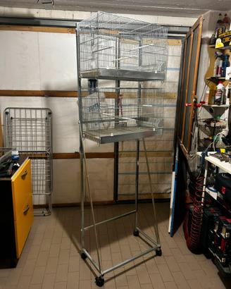 Gabbie cova 65 con carrello espositore