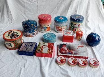 Scatole di latta vintage da collezione 