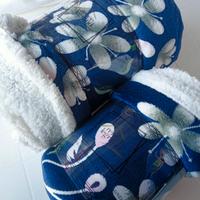 Set 2 Plaid Singoli Fiori "Renee Legrand" nuovo