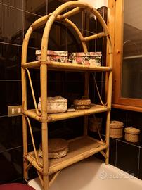 libreria porta oggetti + culla neonato  in bamboo 