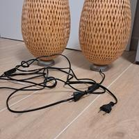 Lampade(2)tavolo/comodini,Ikea Boja in bambu' mano