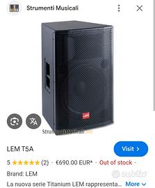 Impianto audio LEM 
