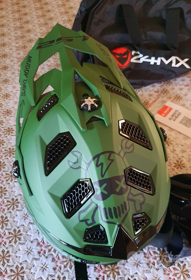 Casco Cross Enduro Ls2 Mx700 Subverter Cargo Verde Militare Opaco