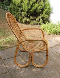 Poltrona  anni 70 in bambù