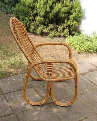 Poltrona  anni 70 in bambù