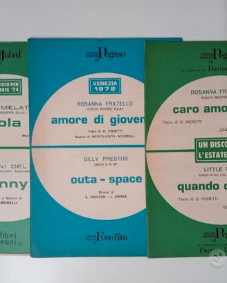 VECCHI SPARTITI MUSICALI 1972/74 VINTAGE 