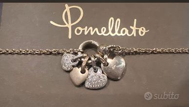 Collana pomellato oro giallo con cuori diamanti