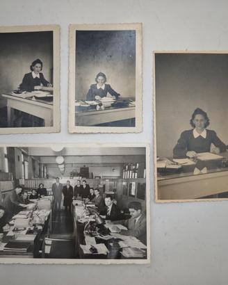 Lotto 4 Foto Epoca 1940 GENOVA Vita d'Ufficio