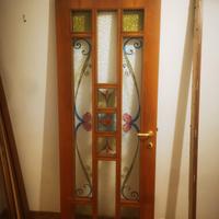 Doppia porta in legno massello e vetro