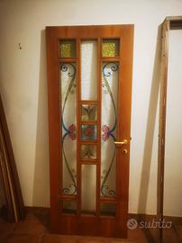 Doppia porta in legno massello e vetro