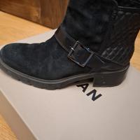 stivaletto nero camoscio e pelle hogan n 37