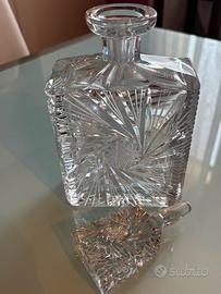 Bottiglia whisky cristallo boemia