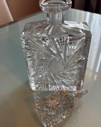 Bottiglia whisky cristallo boemia