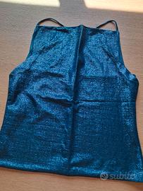 Top color petrolio lurex Pinko L