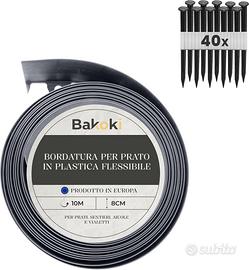 Bordo flessibile per prato aiuole 10m x 8cm