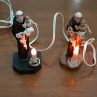 Statuine abat-jour vintage Sant'Antonio di Padova 