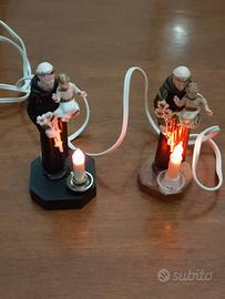 Statuine abat-jour vintage Sant'Antonio di Padova 