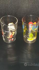 set 2 Bicchieri vintage Alieni,leoni Max adventure