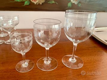 Servizio bicchieri in cristallo anni ‘70