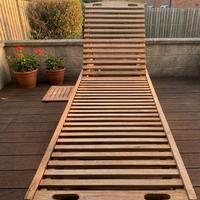 Lettino prendisole teak