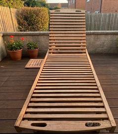 Lettino prendisole teak