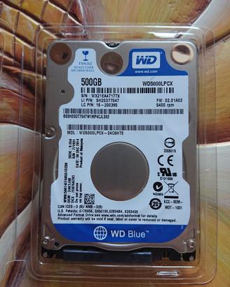 Hard disk WD Blue 512 Gb 2,5 pollici