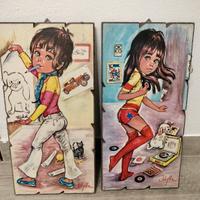 Coppia placche firmate Idylle