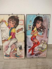 Coppia placche firmate Idylle