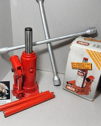 Set Valex Cric Idraulico 2 ton + chiave a croce