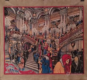 Café de Paris serigrafia policroma su tela