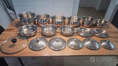 Set pentole 18/10 made in Italy