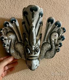 Maschera Mayura Raksha anni 80 Sri Lanka