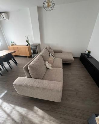 Divano angolare moderno beige