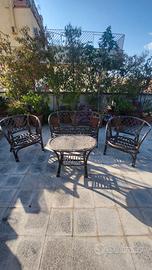Set relax giardino  esterno rattan divano poltrone