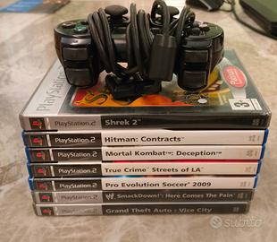 lotto videogiochi ps2 con controller 