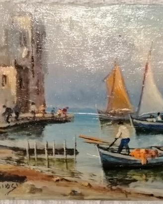 Trittico di Quadri ad olio su rame